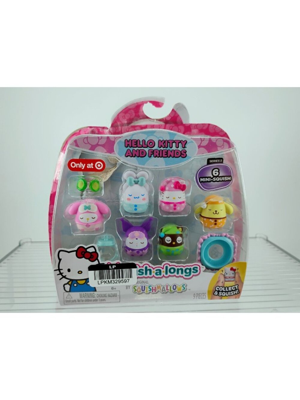 Hello Kitty & Friends Squish-A-Longs Mini-Squish Series 2 Set